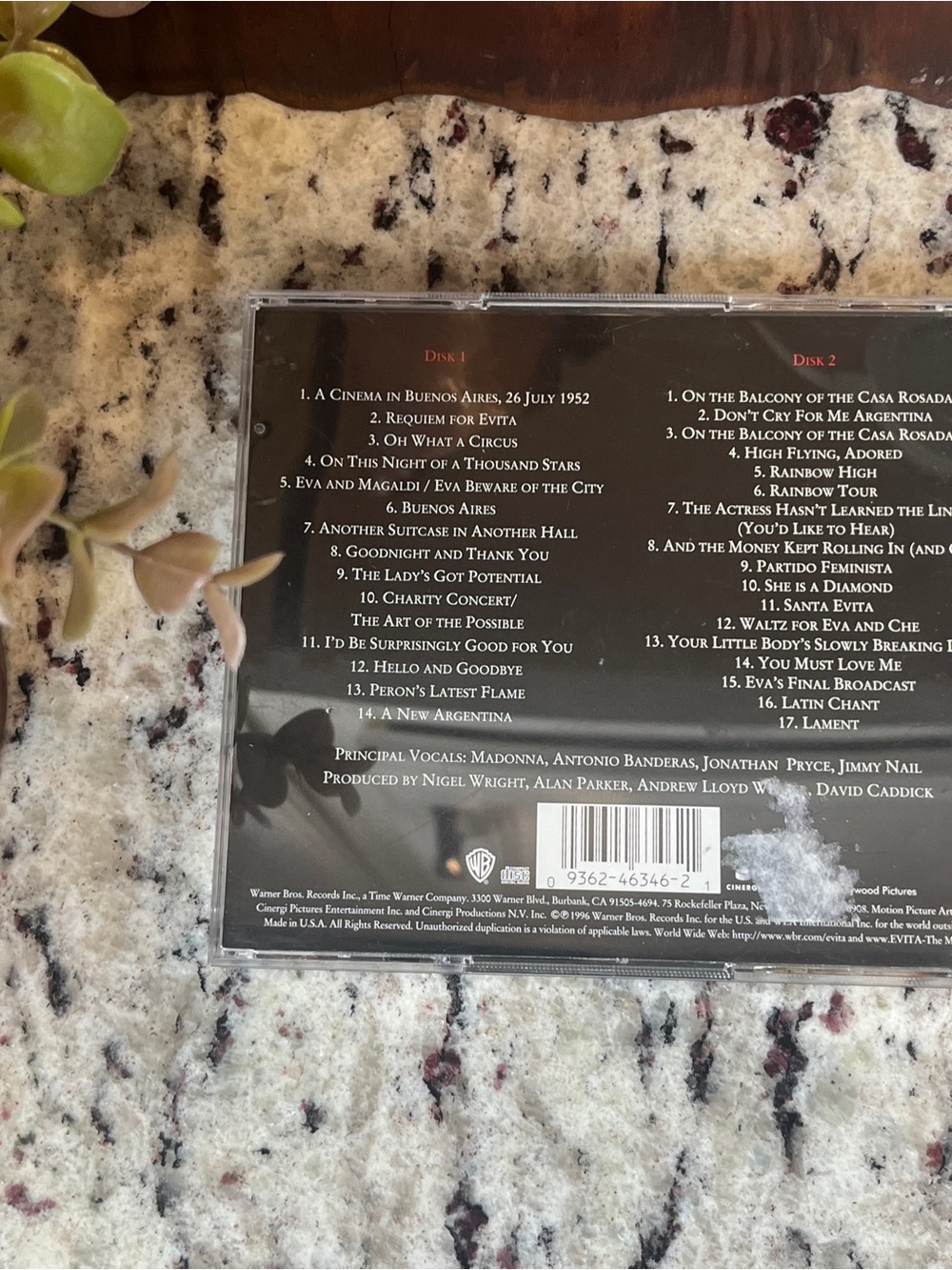 Evita Motion Picture Soundtrack CD - Black Case - Picture 3 of 5